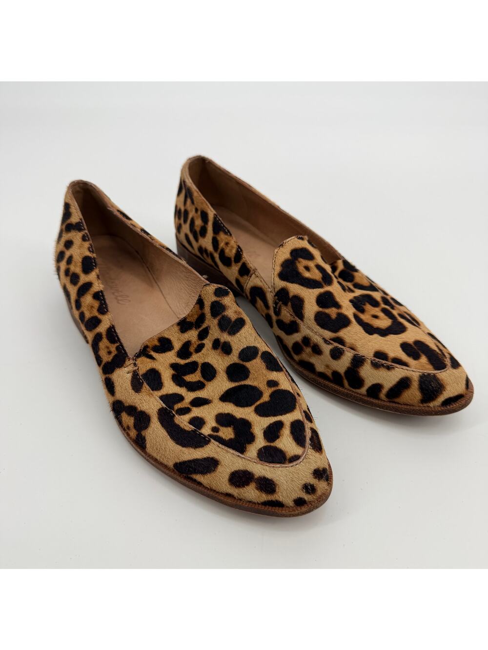 Madewell Frances Loafers Leopard Print Calf Hair Animal Print Womens 7.5 - Picture 1 of 13